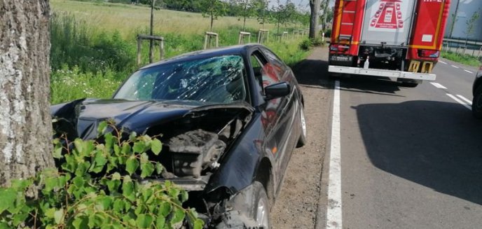 Artykuł: LIPOWINA - auto uderzyło w drzewo