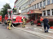 Strażackie ćwiczenia - pożar w starostwie