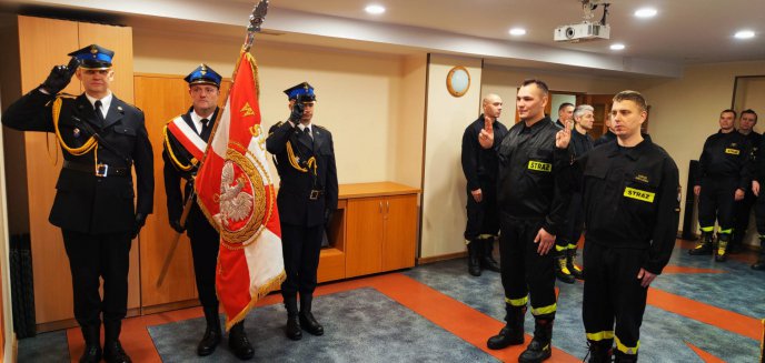Ślubowanie strażaków w braniewskiej Komendzie Powiatowej Państwowej Straży Pożarnej