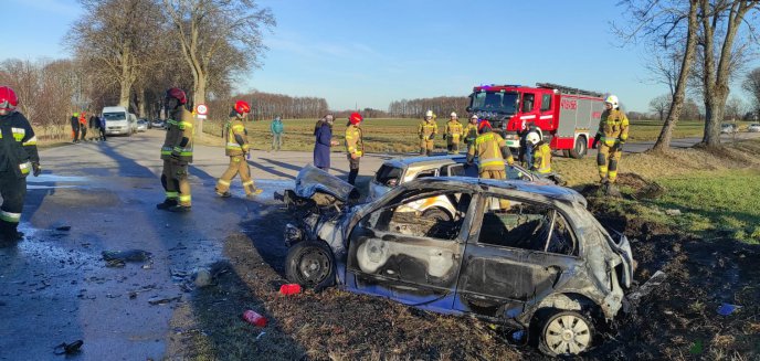 Zderzenie dwóch pojazdów osobowych