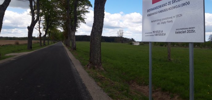 Remont drogi powiatowej Nr 1352N odc. Glądy – Pawły
