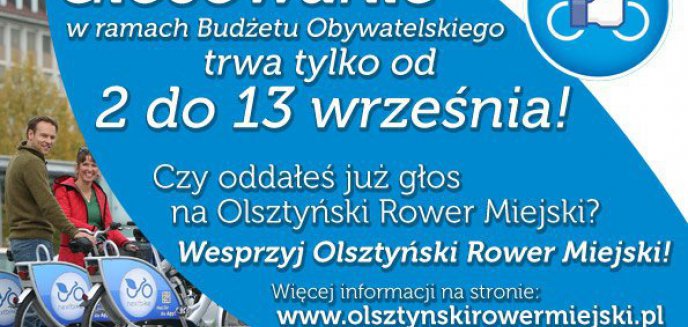 Artykuł: Rowery miejskie wyjadą na ulice Olsztyna