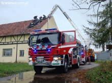 Pożar stolarni – Braniewo