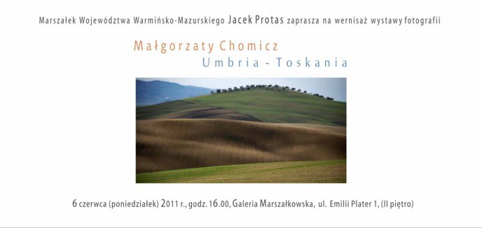 Artykuł: Wystawa włoskich prac Małgorzaty Chomicz w Galerii Marszałkowskiej w Olsztynie