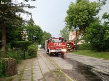 Słobity – pożar obiektu sakralnego – ćwiczenia strażaków ochotników