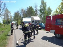 Wypadek z udziałem dwóch pojazdów – Braniewo