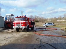 Pożar budynku gospodarczego – Piotrowiec gm. Pieniężno