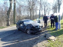 Wypadek na drodze wojewódzkiej W 504 – Braniewo ul. Elbląska.
