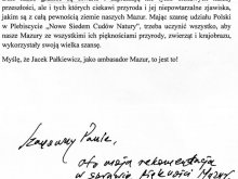 Andrzej Wajda poparł kampanię Mazury Cud Natury