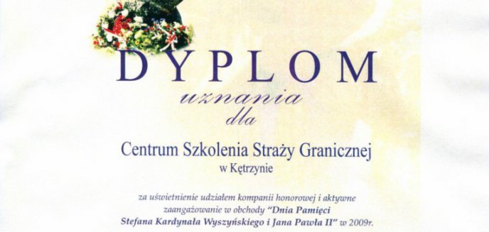 Artykuł: Straż Graniczna w jubileuszowych obchodach „Dnia Pamięci Stefana Kardynała Wyszyńskiego i Jana Pawła II