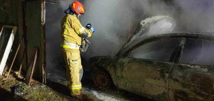 Kierpajny Wielkie – pożar samochodu